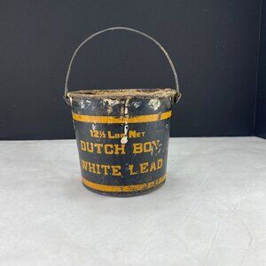 Vintage Dutch Boy White Lead 12.5 lb Bucket